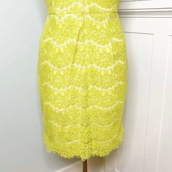 Lulu's Darling Marissa Lace Sheath Dress Lime Green - Picture 10 of 12
